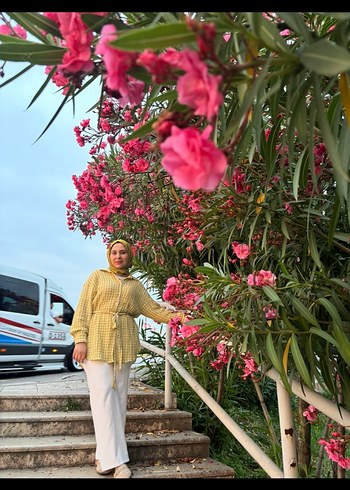 Yağ yeşili Bağlamalı Uzun Kollu Kadın Tunik - Görsel 2