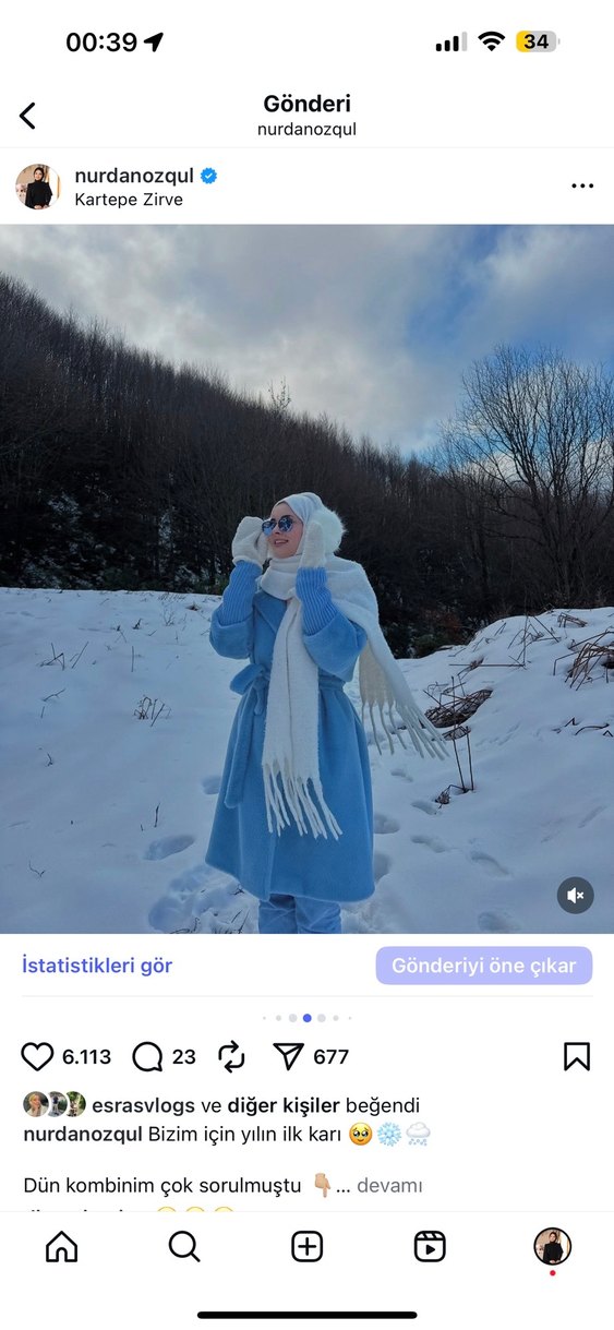 Mavi Midi Boy Kürklü Kadın kaban astarlı - Görsel 3