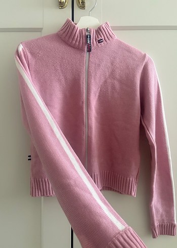 Pembe Yüksek Yakalı Örgü Kadın Marka Kazak