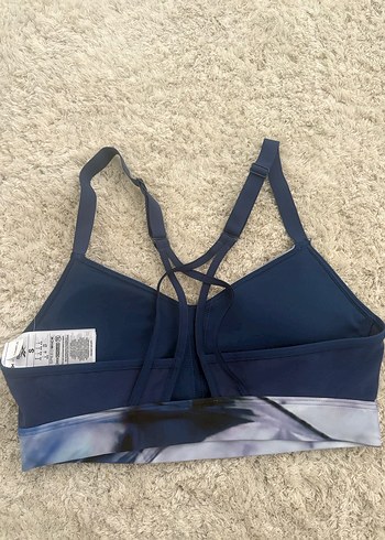 Reebok Mavi Mor Batik Desenli Streetwear Spor Sütyeni
