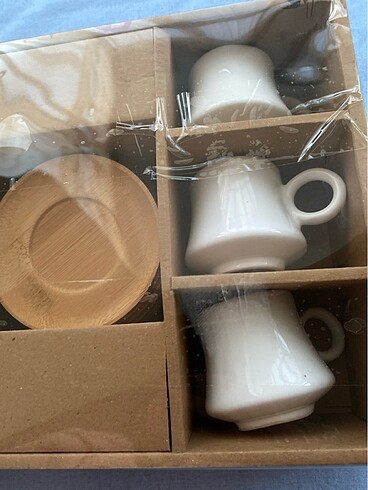 6?lı Bambu Kahve Fincanı Takımı - Görsel 2