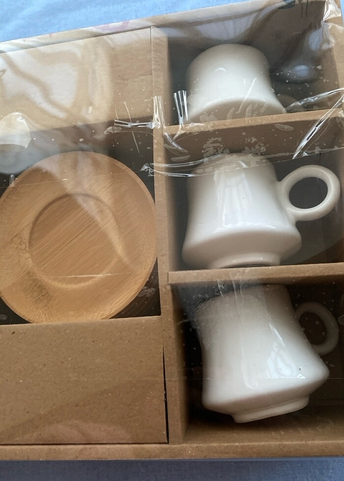 6?lı Bambu Kahve Fincanı Takımı - Görsel 2