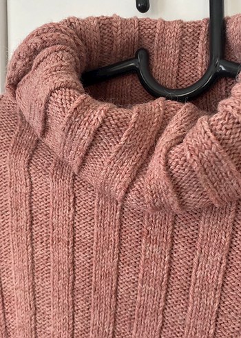 Boğazlı Fitilli Triko Kadın Kazak - Görsel 3