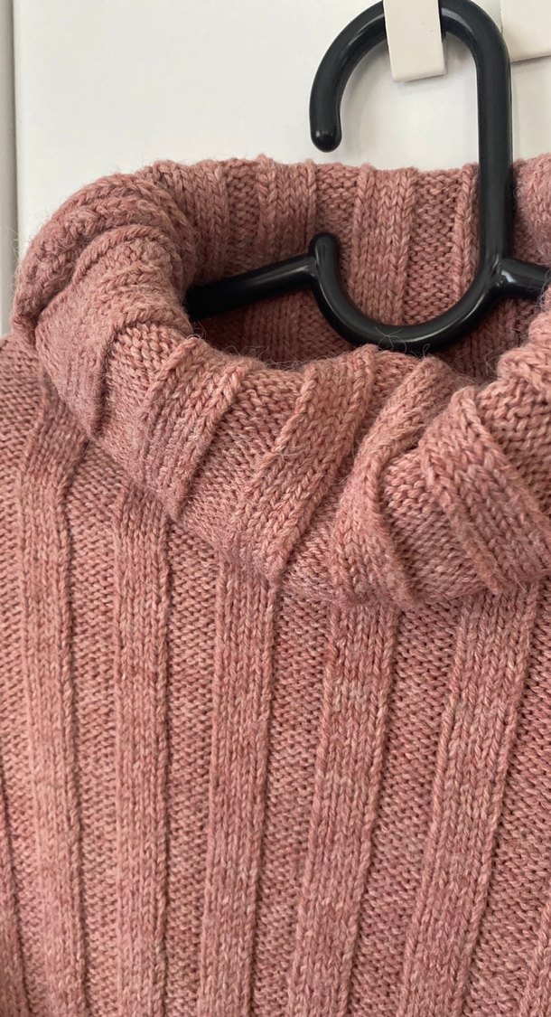 Boğazlı Fitilli Triko Kadın Kazak - Görsel 3