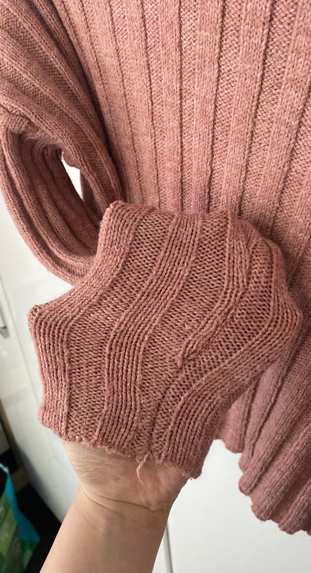 Boğazlı Fitilli Triko Kadın Kazak - Görsel 2