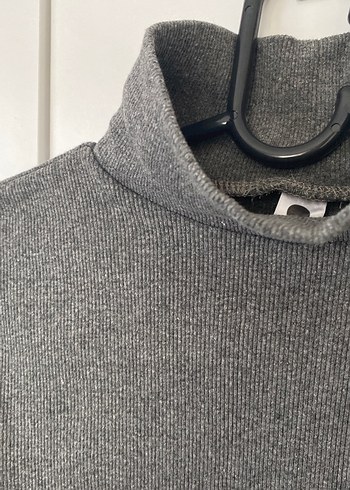 Gri Kadın Balıkçı Yaka Crop - Görsel 2