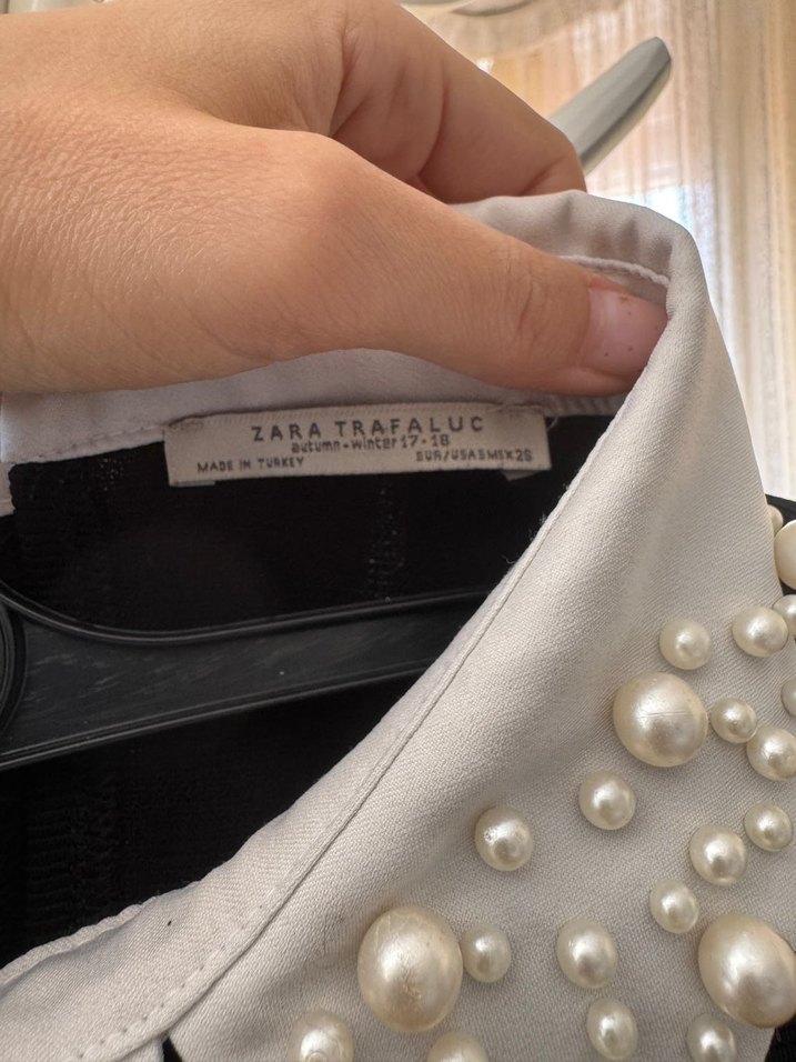Zara İnci İşlemeli Elbise - Görsel 3