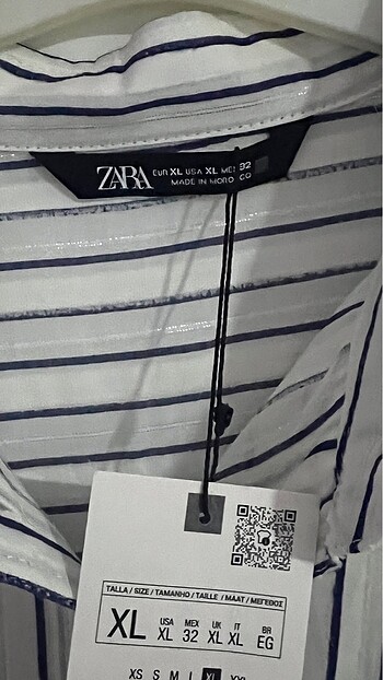 xl Beden Zara parıltılı iplikli gömlek