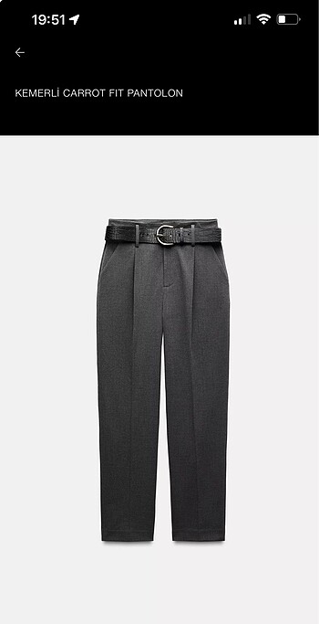 Zara Zara kemerli pantolon
