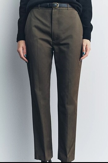 xs Beden haki Renk Zara kemerli pantolon