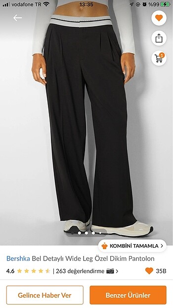Bershka wide leg pantolon