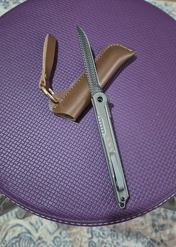 Diğer 20,5 cm Gri Katlanabilir Çakı ve Kahverengi Kılıf