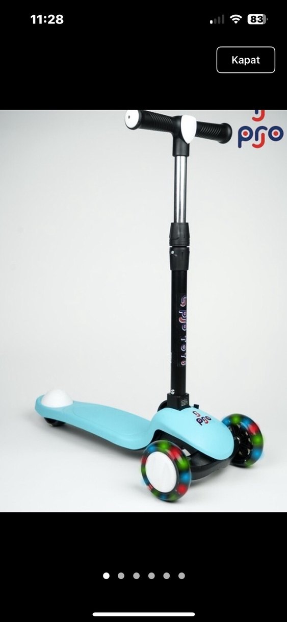 ÇOCUKLAR İÇİN IŞIKLI DAYANIKLI SCOOTER - Görsel 4