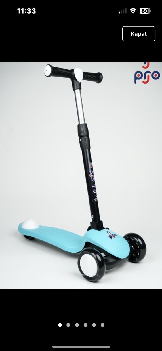 ÇOCUKLAR İÇİN IŞIKLI DAYANIKLI SCOOTER - Görsel 5