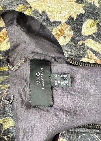 Mango Çiçek Desenli Uzun Kadın mont