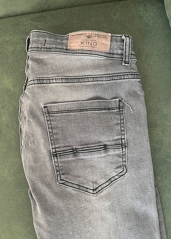 Gri Denim Kot Pantolon - Görsel 6