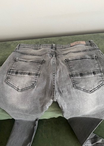 Gri Denim Kot Pantolon - Görsel 7