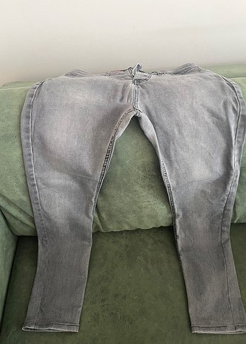 Gri Denim Kot Pantolon - Görsel 5