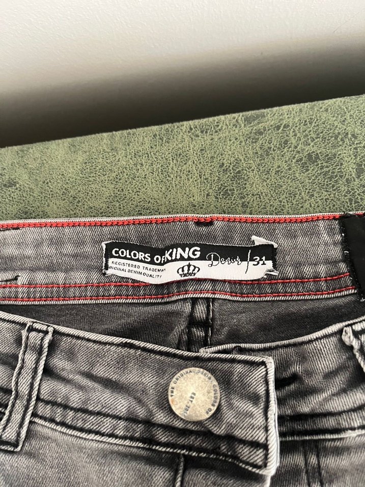 Gri Denim Kot Pantolon - Görsel 2