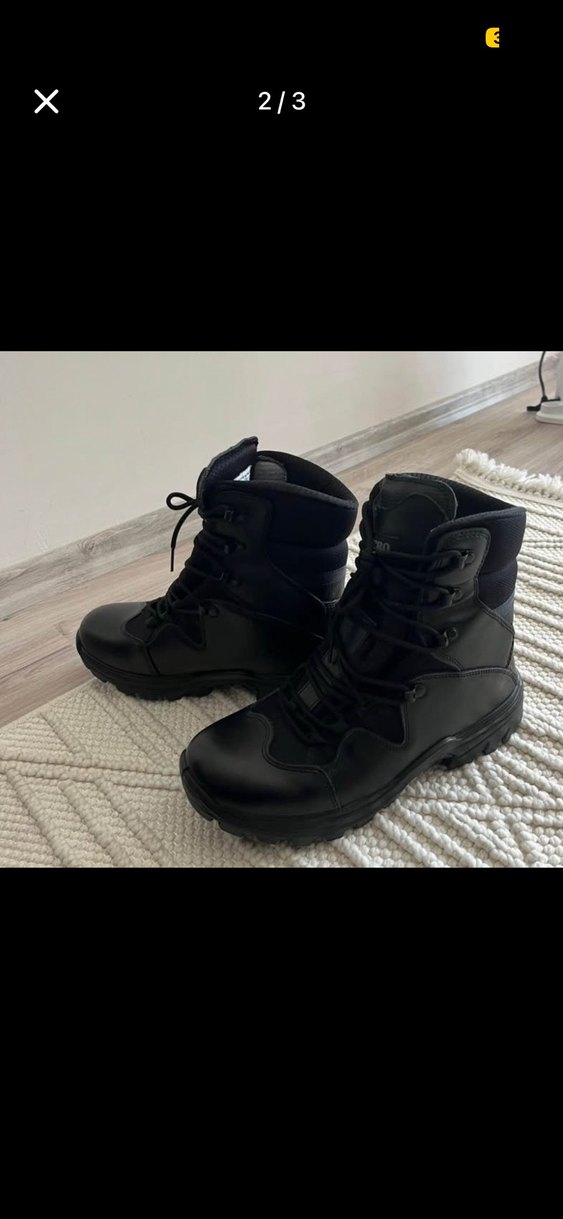 Siyah Erkek Kamuflaj Desenli Kauçuk Bot 42 numara tertemiz - Görsel 2