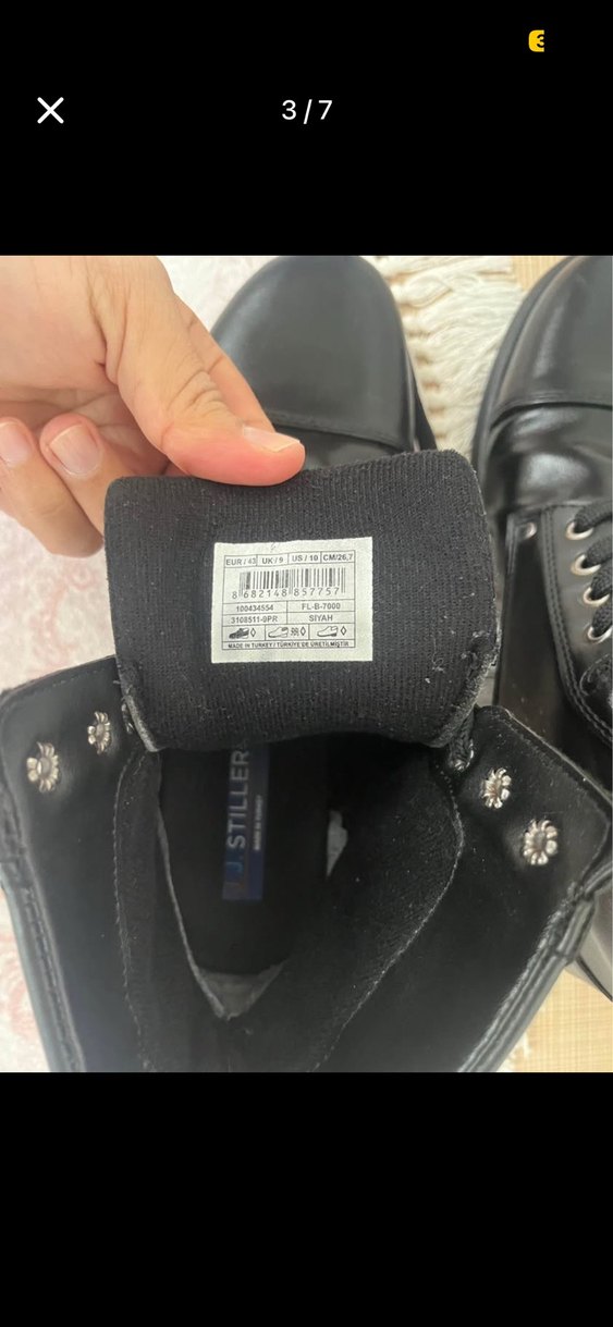 42 numara siyah bot tertemiz sorunsuz - Görsel 3