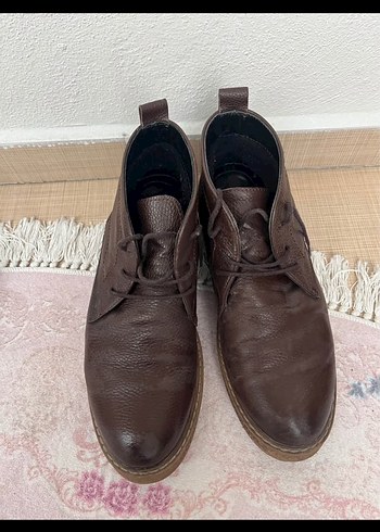 Kahverengi Deri Erkek Bot 42 numara erkek ipli kahve bot - Görsel 2