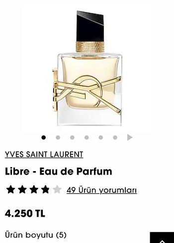 Beden Renk Orijinal YSL Libre 30 ML EDP