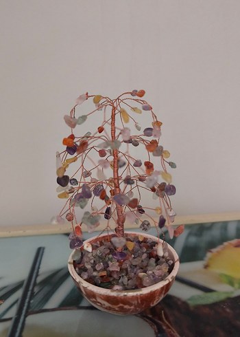 Renkli Taşlı Mini Ağaç Dekorasyonu - Görsel 2