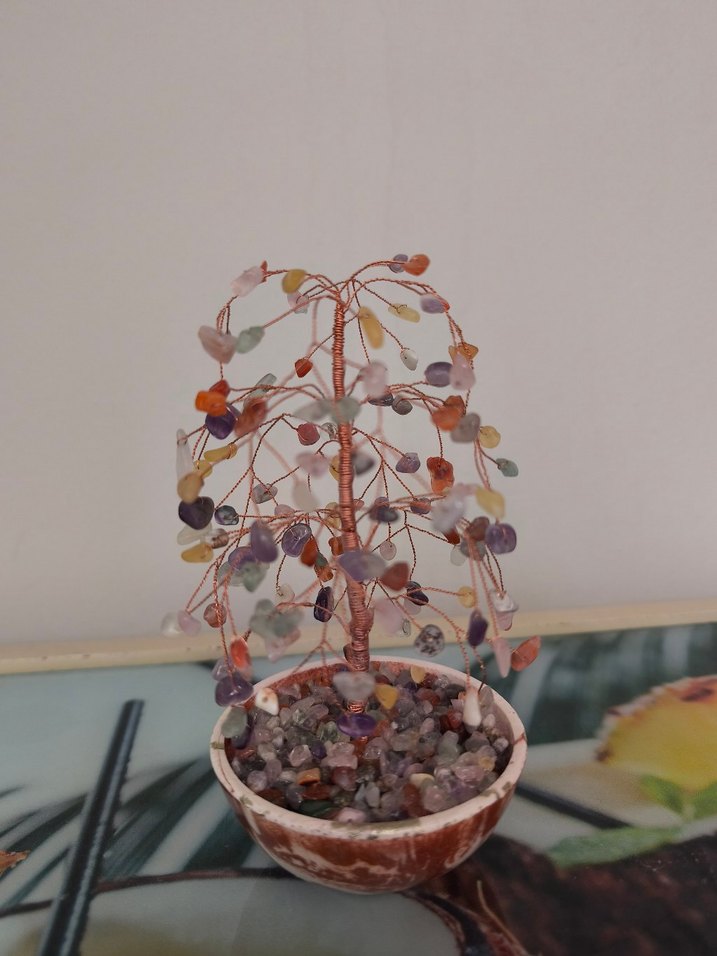 Renkli Taşlı Mini Ağaç Dekorasyonu - Görsel 2