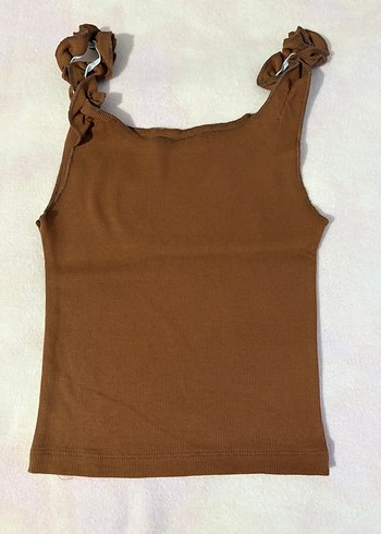 Kadın Kahverengi İnce Askılı Basic Atlet - Görsel 3