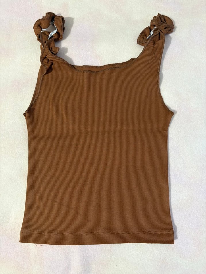 Kadın Kahverengi İnce Askılı Basic Atlet - Görsel 3