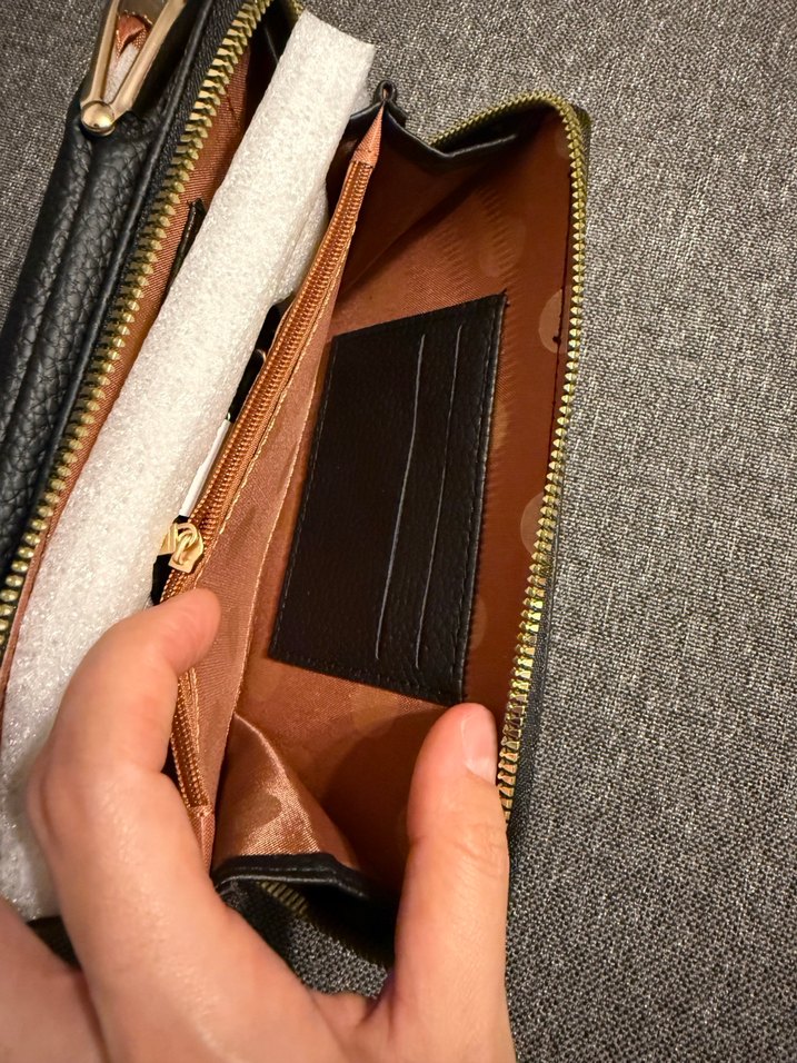 Nakışlı Kahverengi Deri Çapraz Çanta - Görsel 4