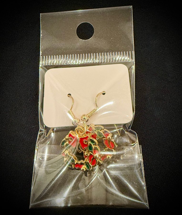 Yılbaşı Çelengi Mini Küpeler - Görsel 3