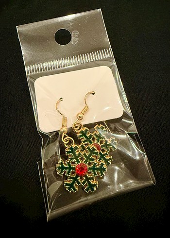 Yılbaşı Kar Tanesi Küpeler - Görsel 3