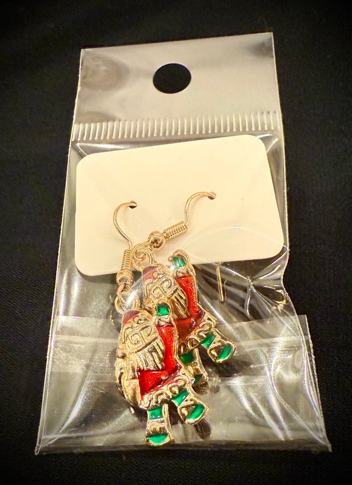 Yılbaşı Temalı Noel Baba Küpeler - Görsel 3