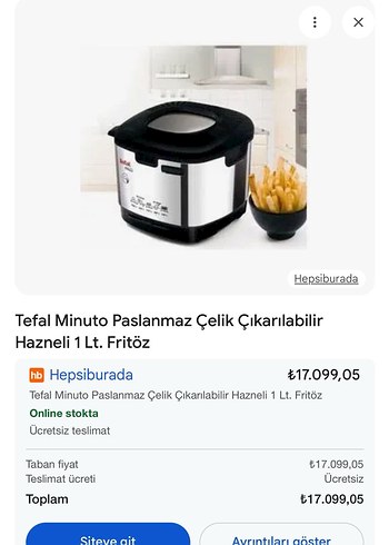 Beden Tefal Minuto Fritöz