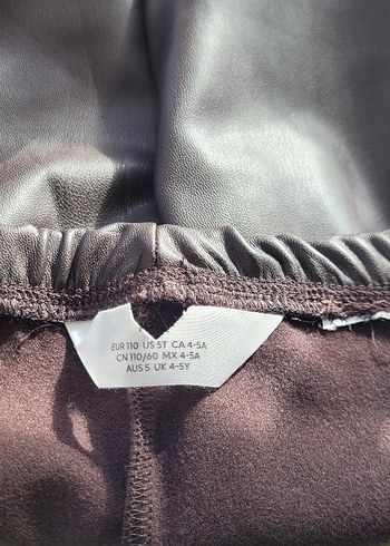 Kız Çocuk Deri Görünümlü yumuşacık Tayt - Görsel 3