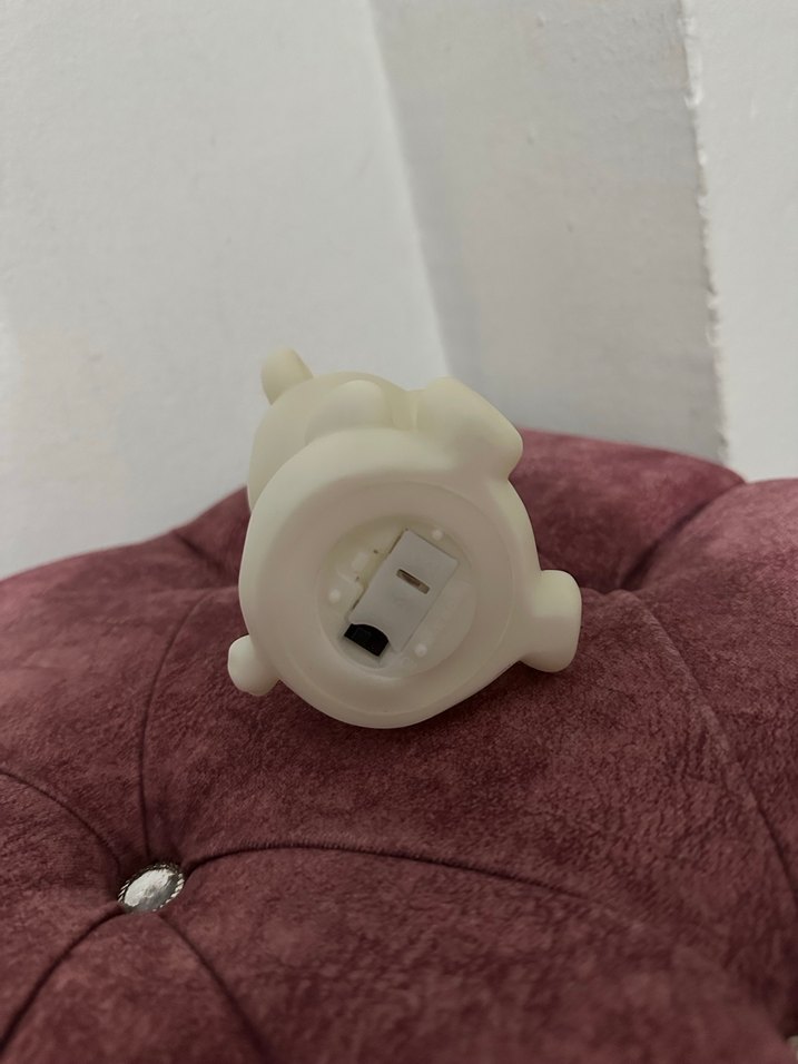 Beyaz Işıklı Pastel Ayıcık Figürin Gece Lambası - Görsel 3