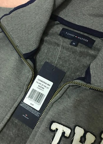 m Beden Gri Fermuarlı Yüksek Yakalı Erkek Sweatshirt