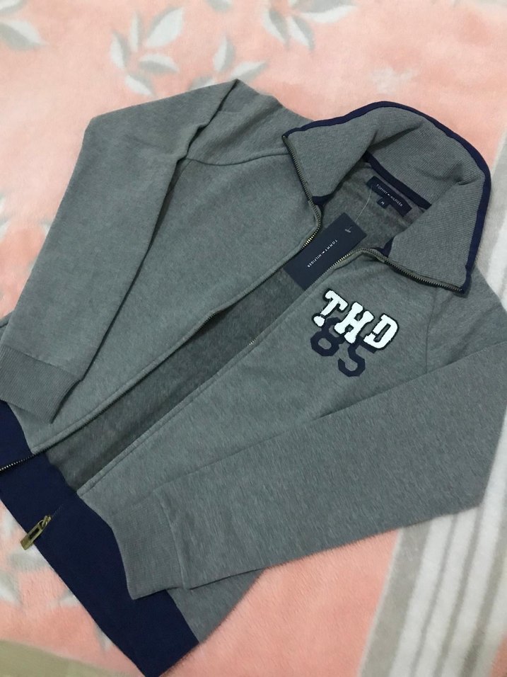 Gri Fermuarlı Yüksek Yakalı Erkek Sweatshirt - Görsel 5