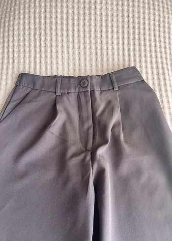 m Beden Gri Kadın Regular Fit Kumaş Pantolon