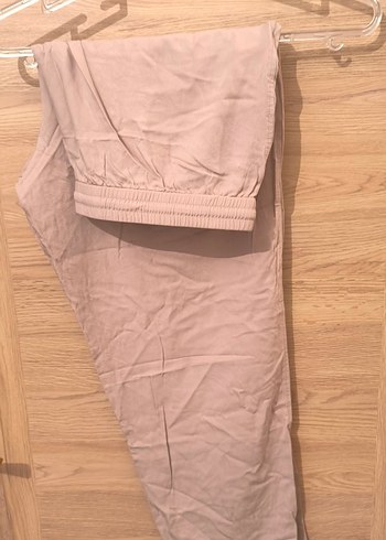 Bej Midi Yazlık Kadın Pantolon
