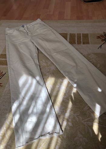 Bej Kadın Midi Kot Pantolon