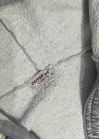Koton Kids Kız Çocuk Gri Kapüşonlu Fermuarlı Sweatshirt