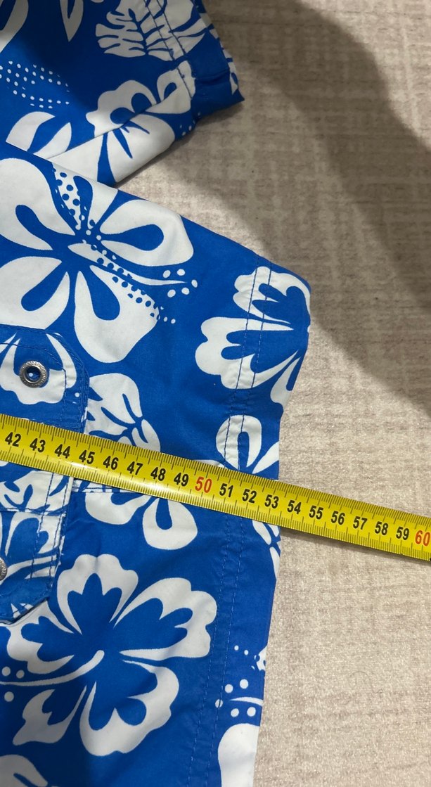 Mavi Çiçek Desenli Erkek Mini Mayo - Görsel 3