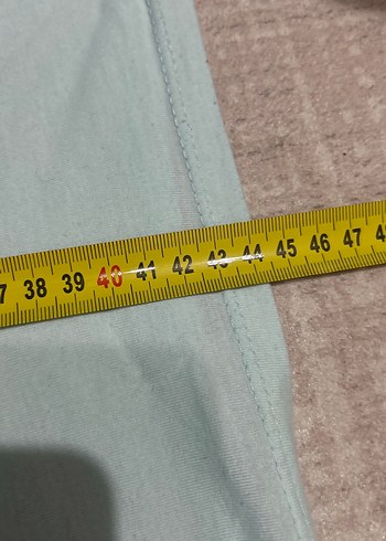xs Beden Turkuaz Mini Baskılı Kadın Tişört