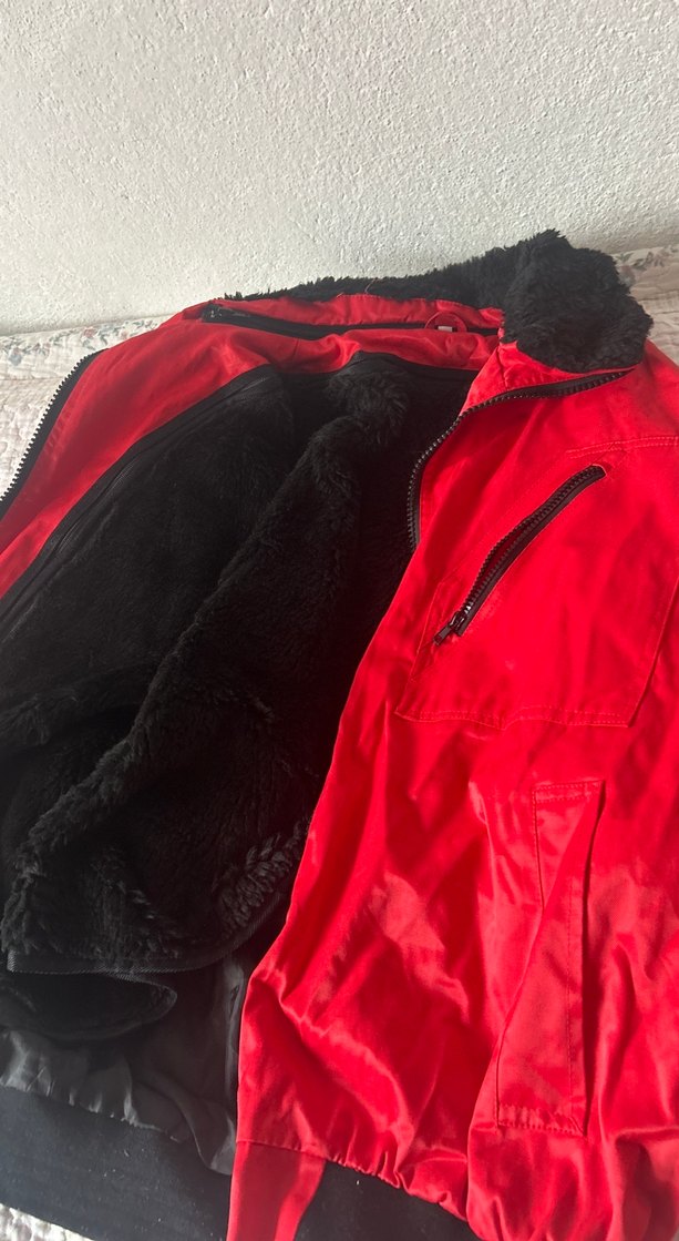 Parlak Kırmızı Fermuarlı Erkek Kayak Ceketi - Görsel 2