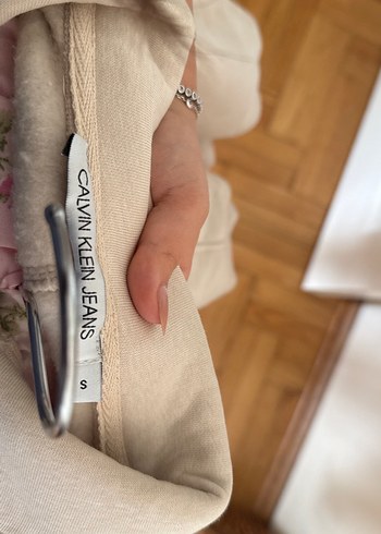 s Beden ten rengi Renk Bej Düğmeli Uzun Kollu Sweatshirt orjinal CK