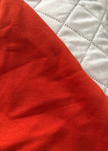 s Beden Kırmızı Kapüşonlu Mavi Baskılı Sweatshirt içi şardonlu