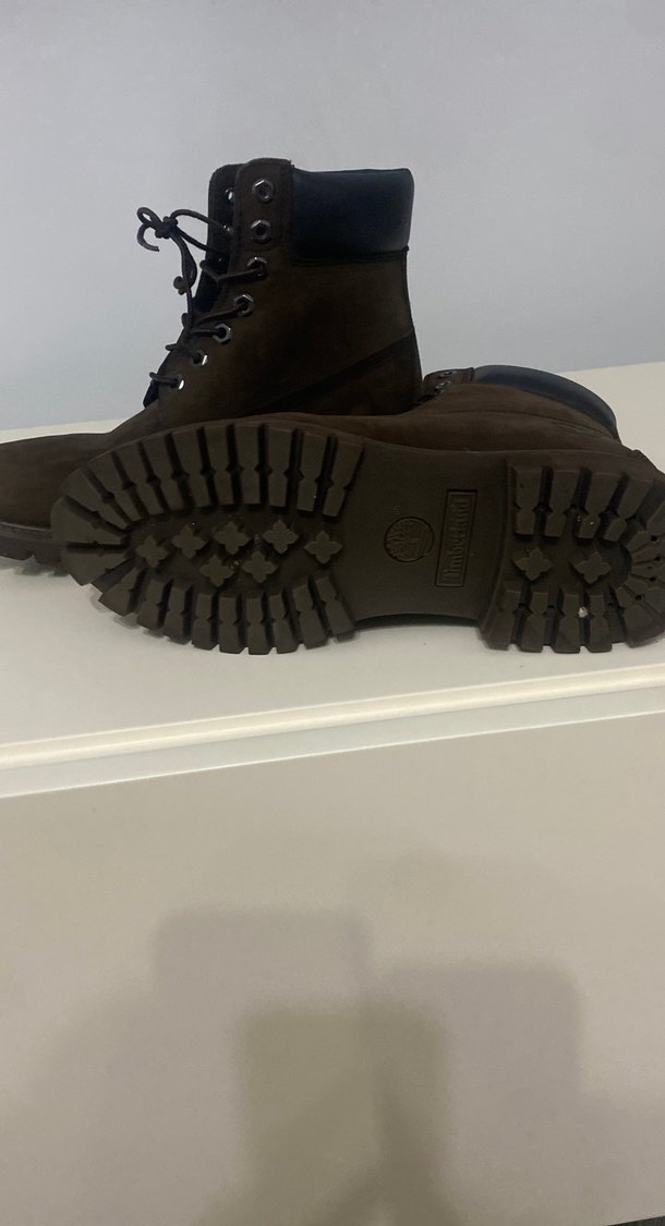 Kahverengi Süet Erkek Günlük Bot sadece 2 kez giyildi - Görsel 2